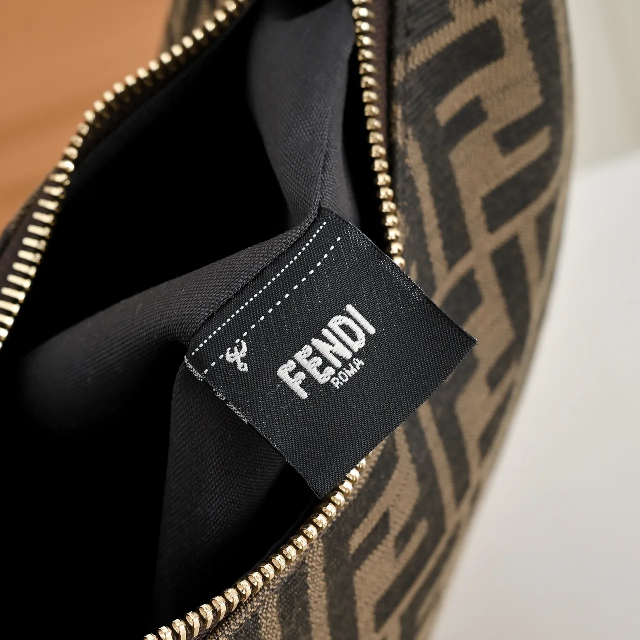 Fendi Monogram Hobo Bag in Brown · view 8