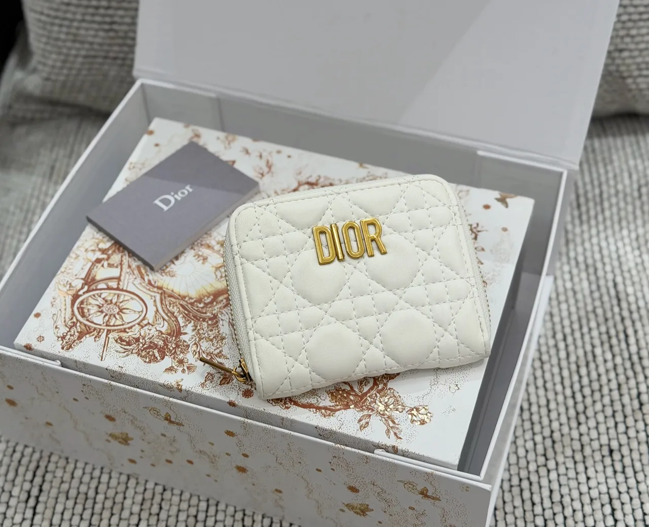 Dior Zip Wallet in Pink & Red & White & Beige & Black & Grey & Blue · view 3