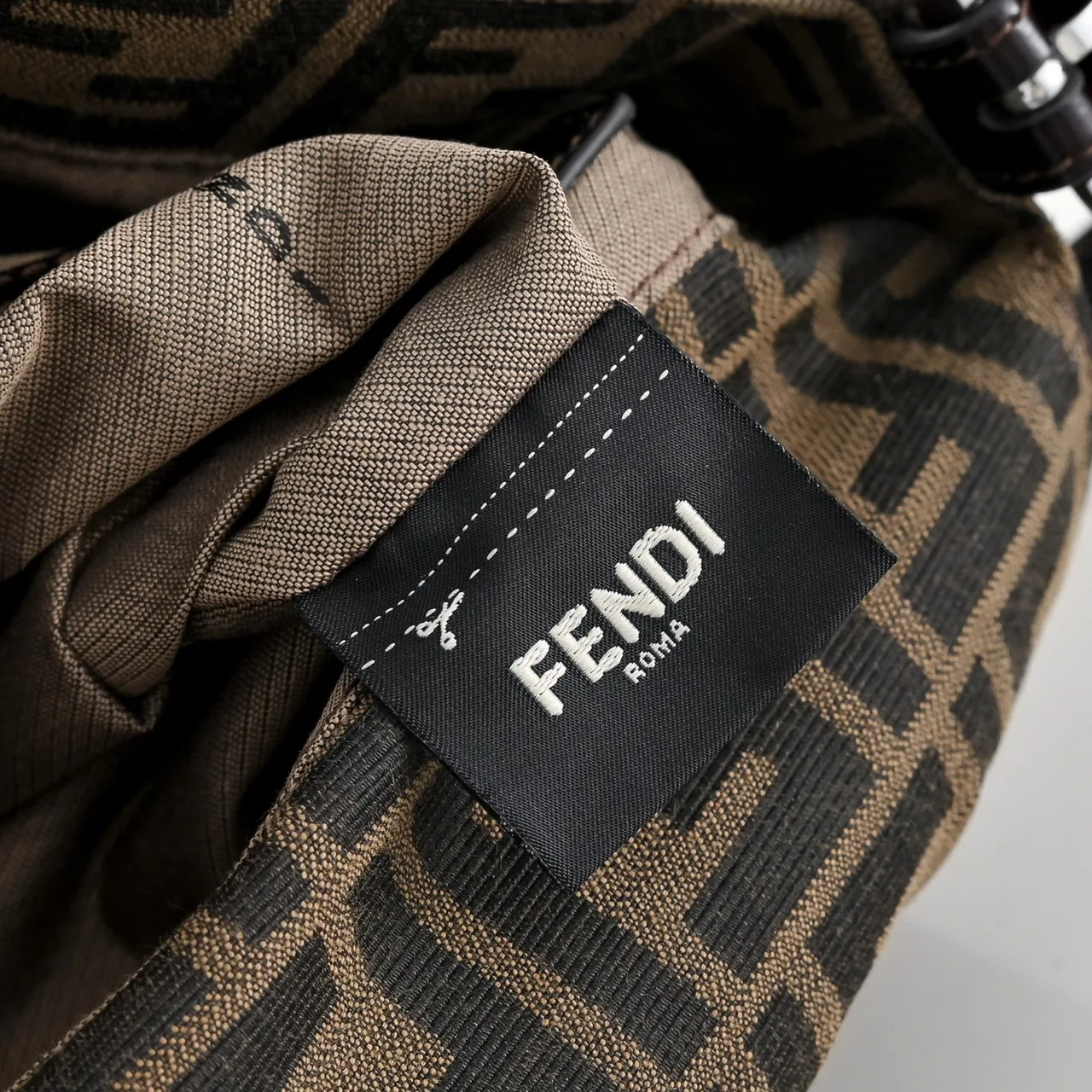 Fendi Baguette Woven Shoulder Bag in Brown · view 8