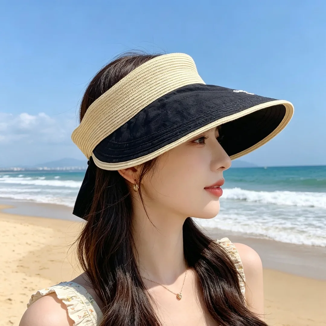 Chanel Woven Sun Visor in Black · view 2