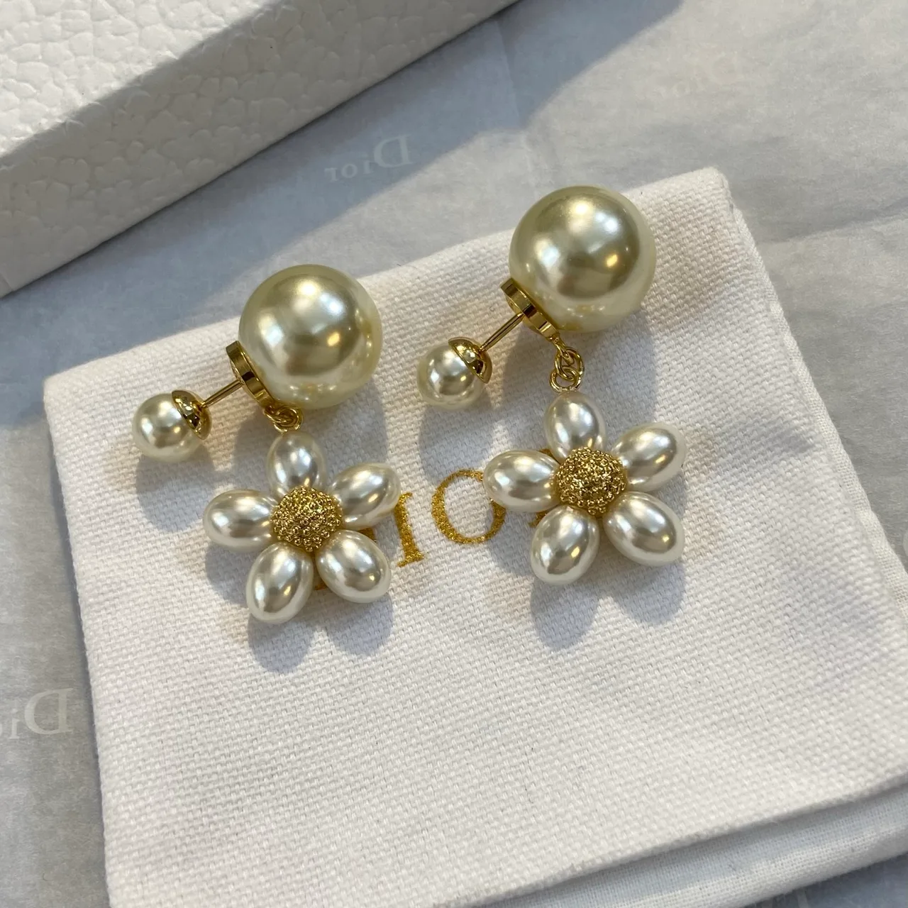 Dior Glossy Earrings in Gold · view 3