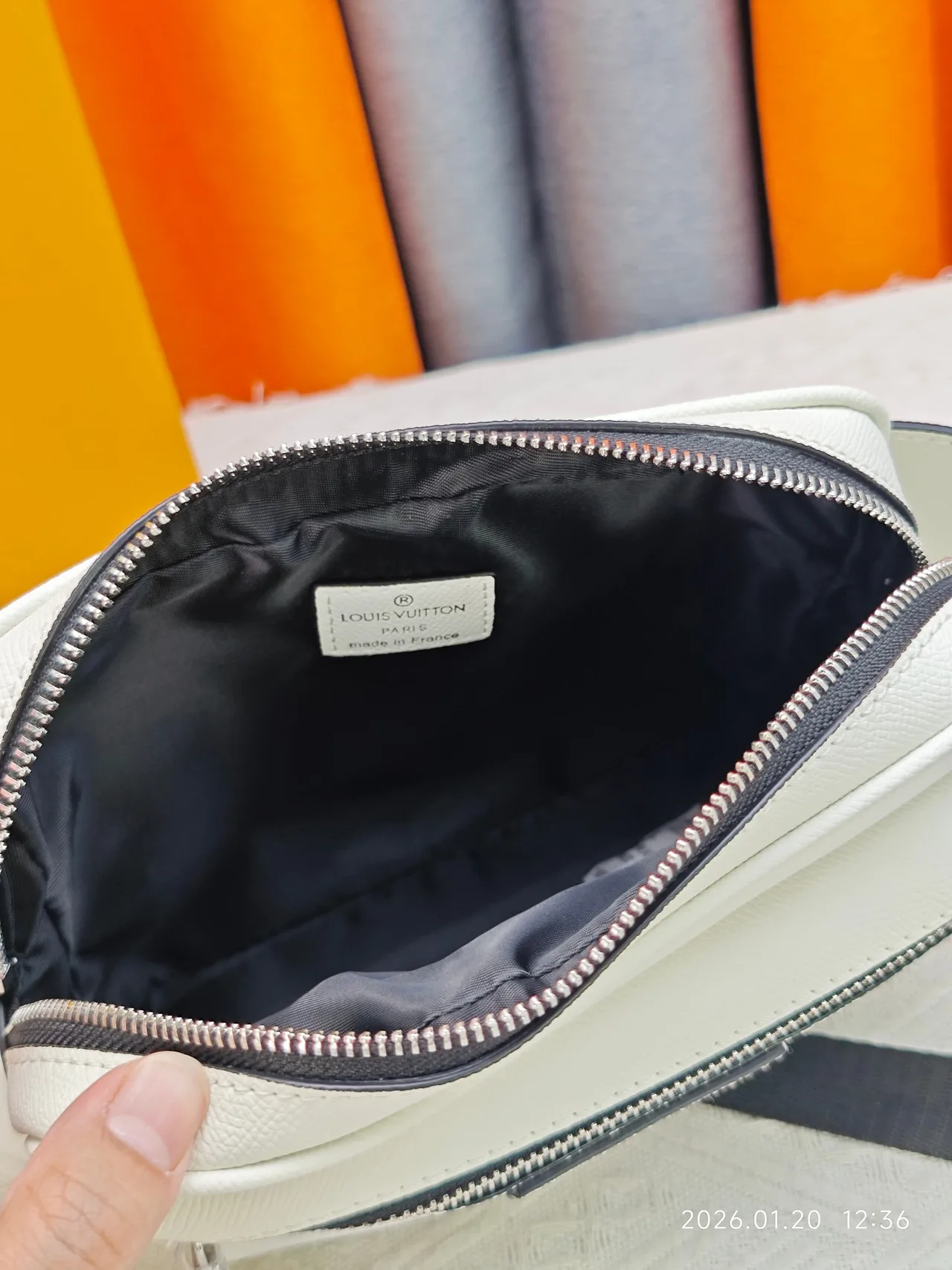 Louis Vuitton Canvas Belt Bag in White · view 8