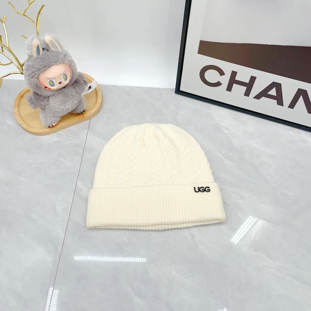 UGG Wool Embroidered Hat Scarf and Gloves Set in White · view 5
