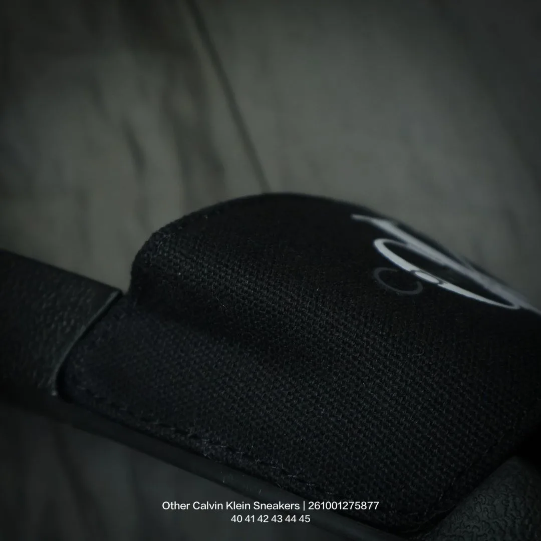 Calvin Klein CK Logo Slides in Black · view 7