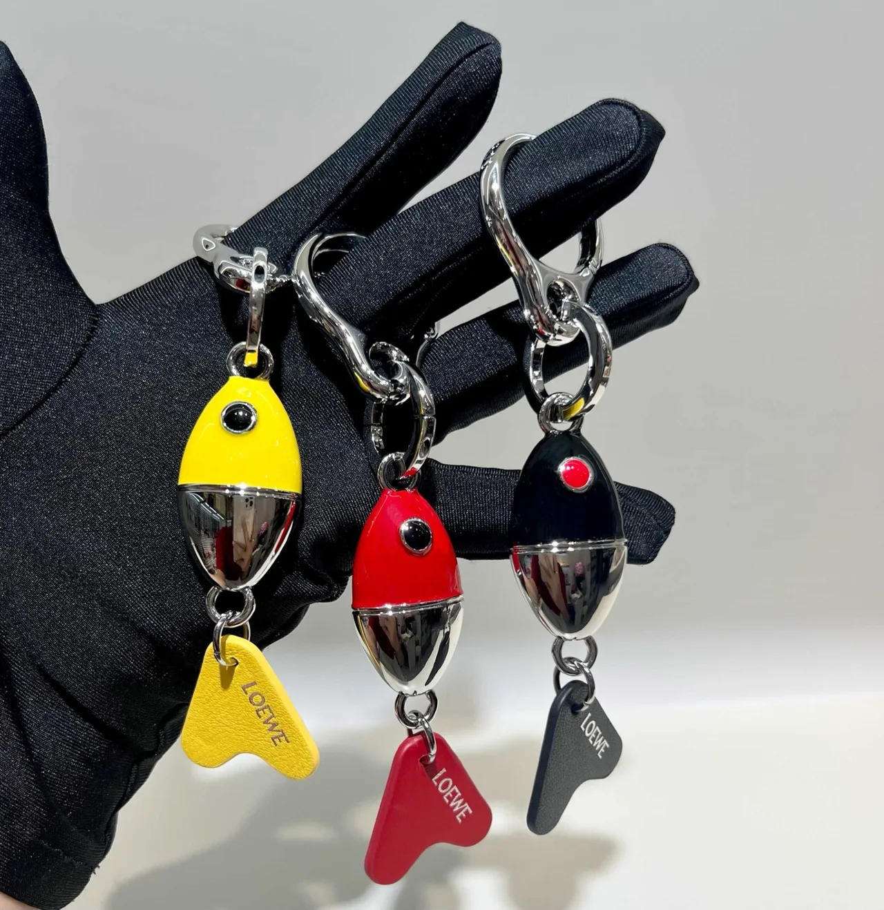 Loewe Fish Keychain in Yellow & Red & Blue · view 1