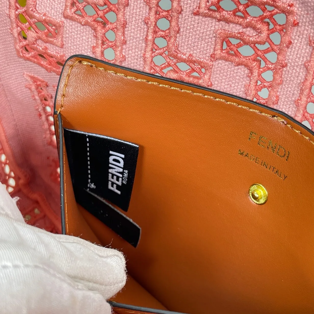 Fendi Canvas Smooth Handbag in Pink · view 6