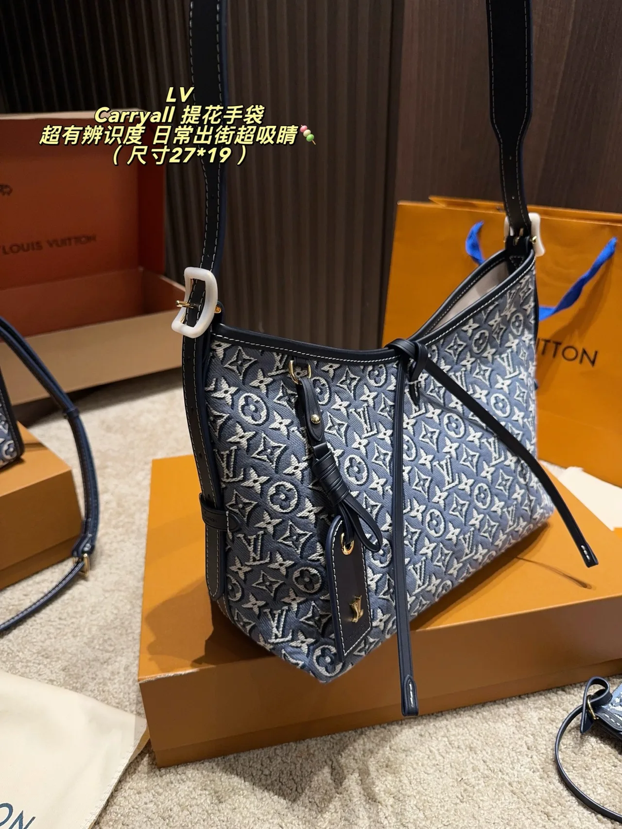 Louis Vuitton Monogram Hobo Bag in Blue · view 3