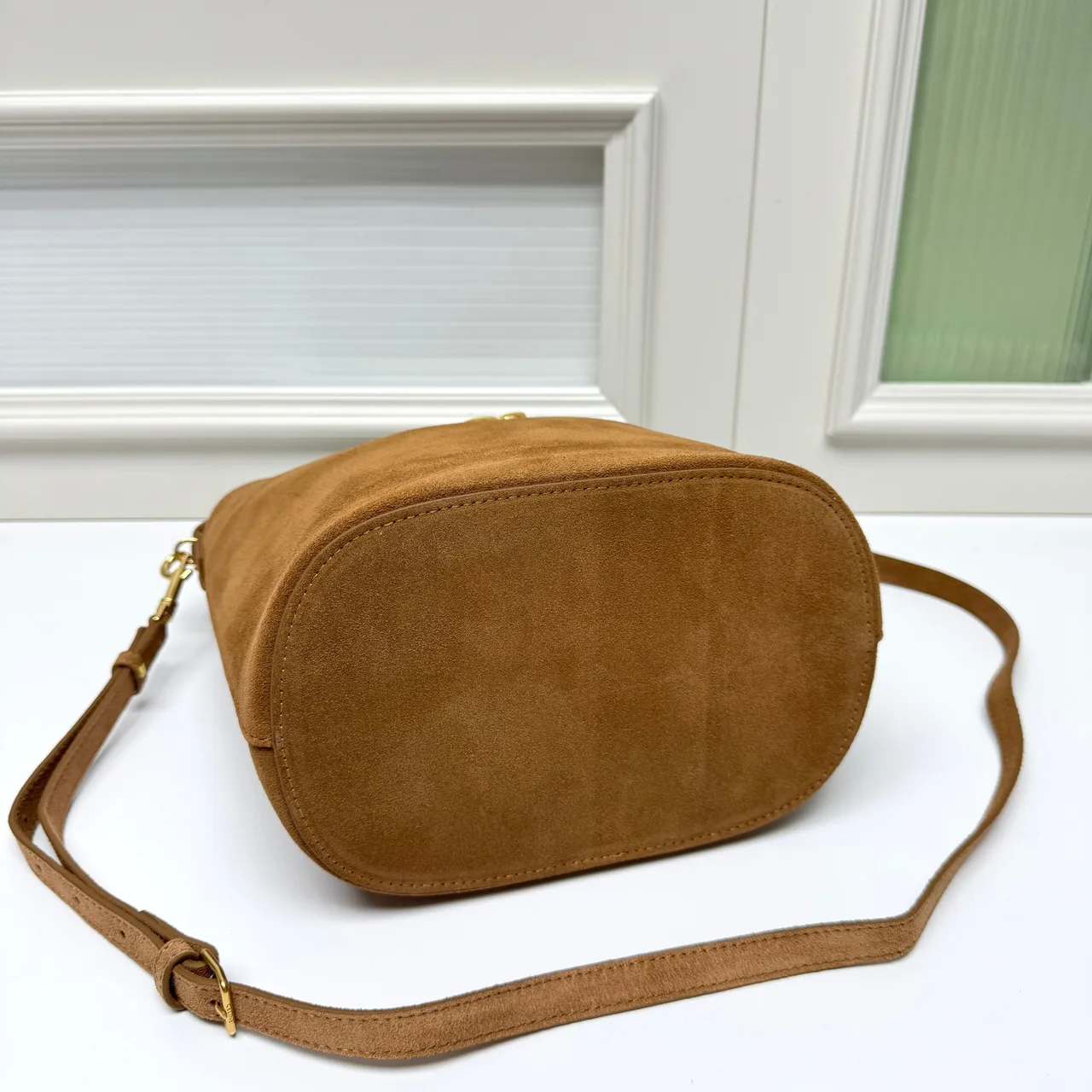 Celine Cowhide Bucket Bag in Tan · view 7