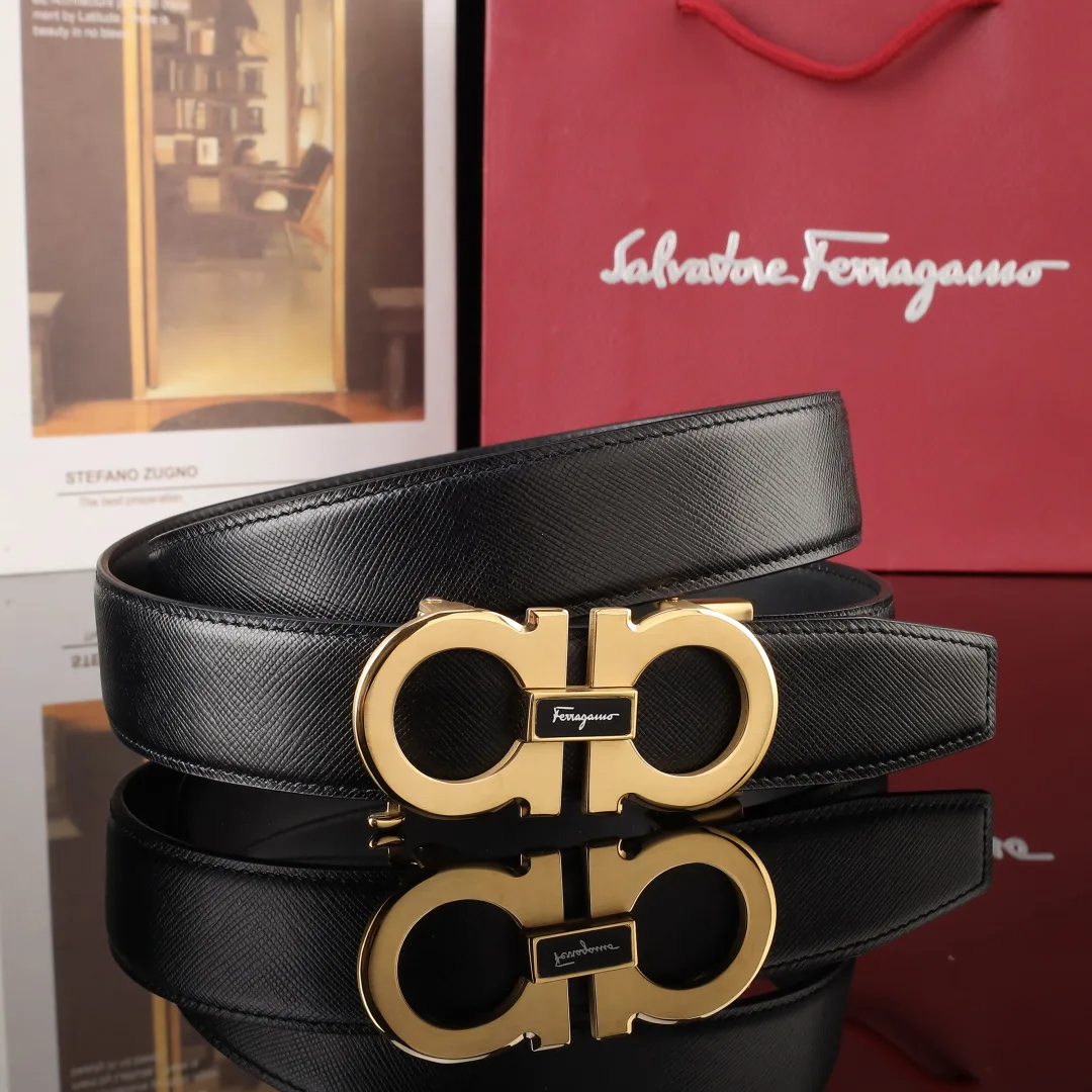 Ferragamo Gancini automatic belt in Black · view 2