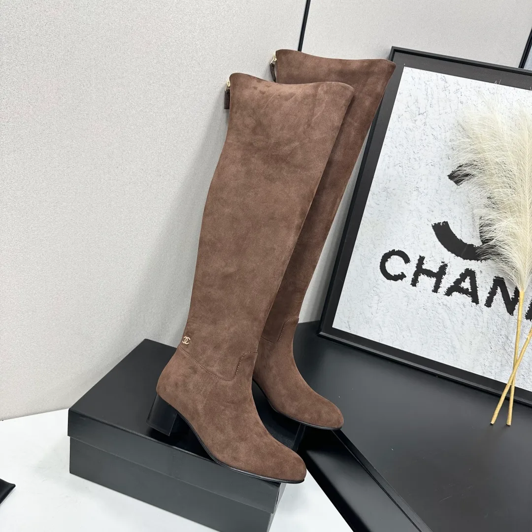 Chanel Cowhide Ankle Boots in Brown · view 2