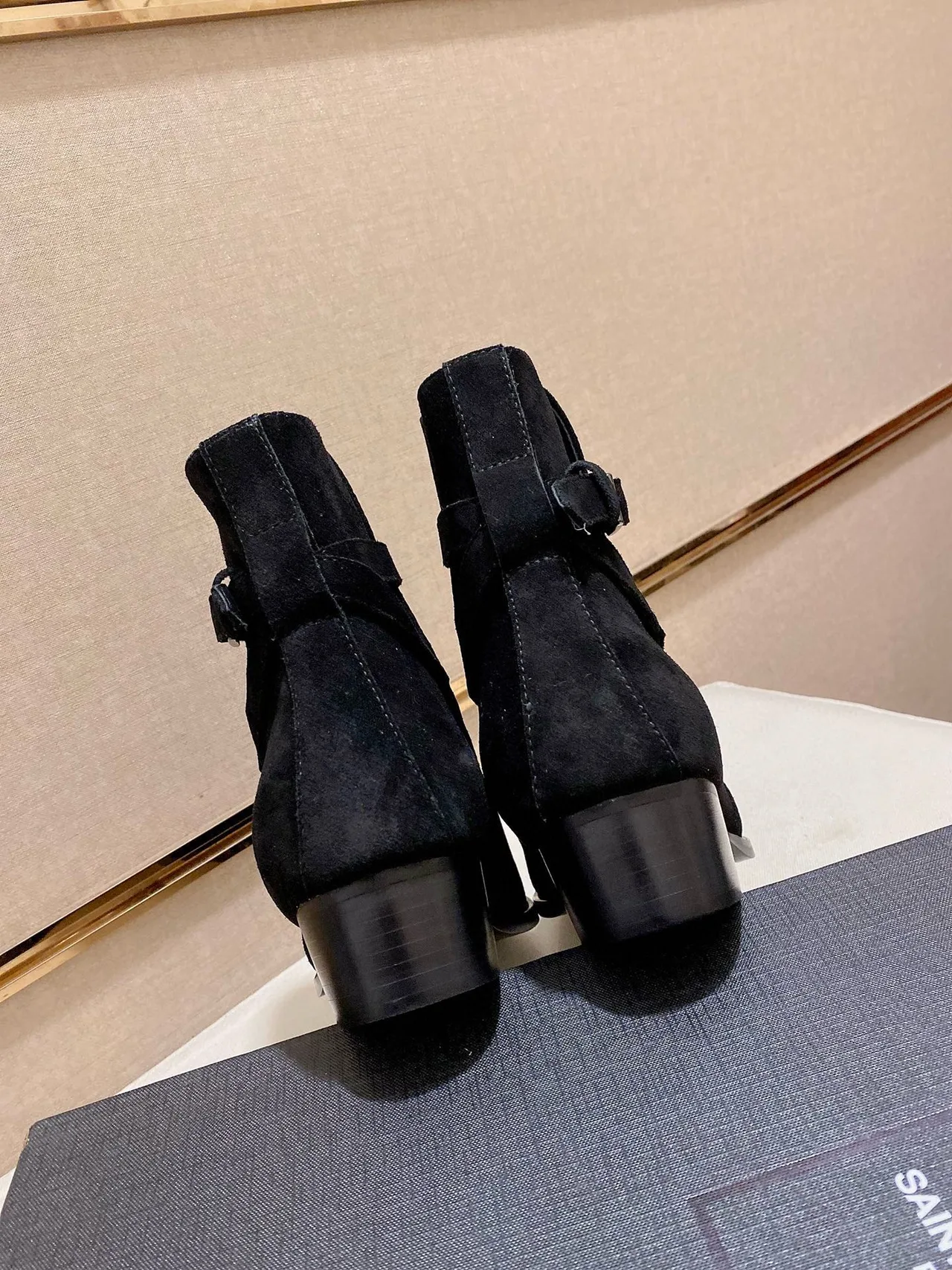 Saint Laurent Cowhide Boots in Black · view 7