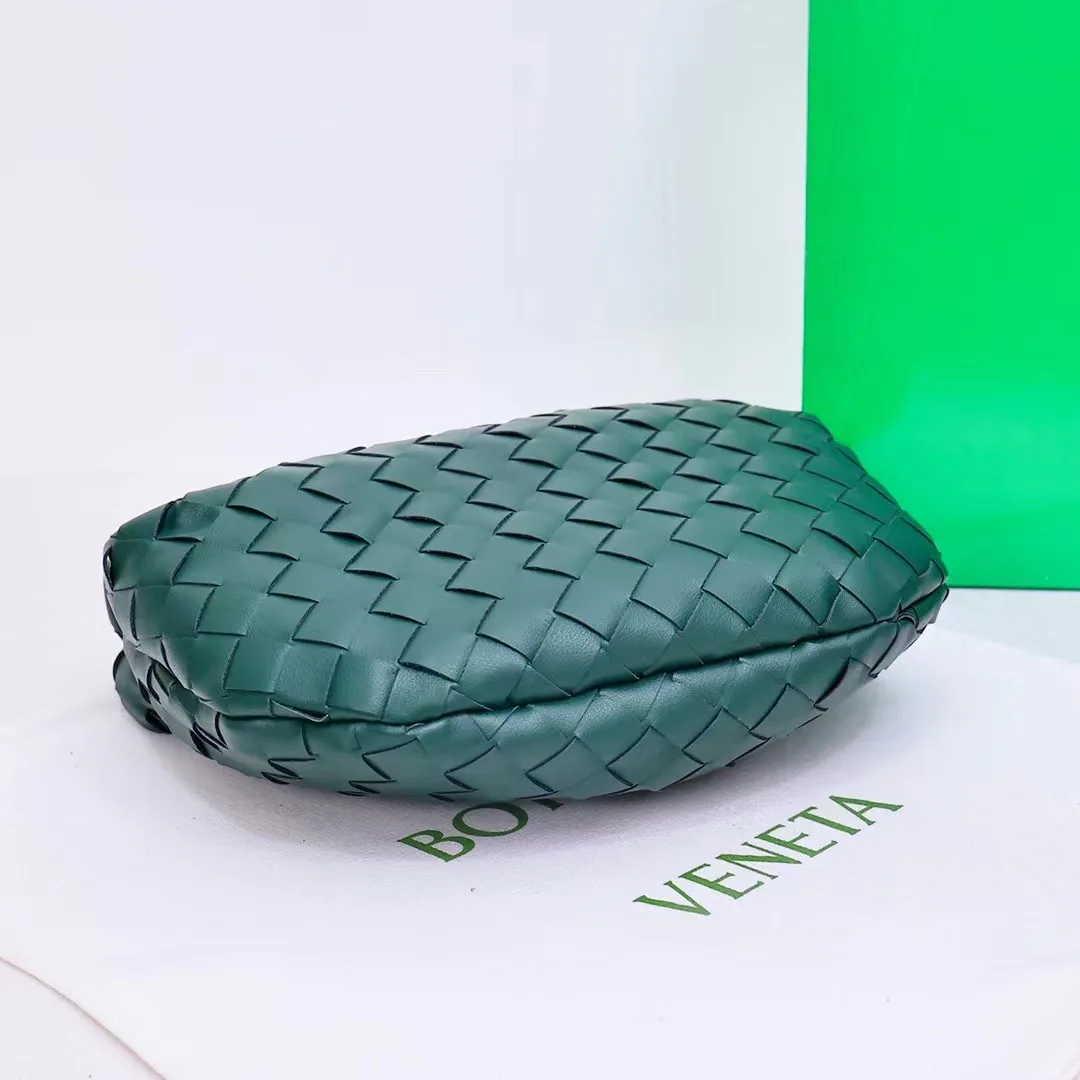 Bottega Veneta Sheepskin Woven Hobo Bag in Green · view 4