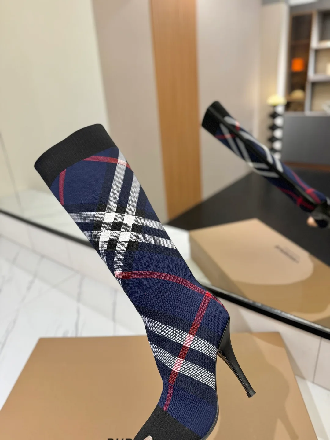 Burberry Knee-High Boots in Blue · view 7