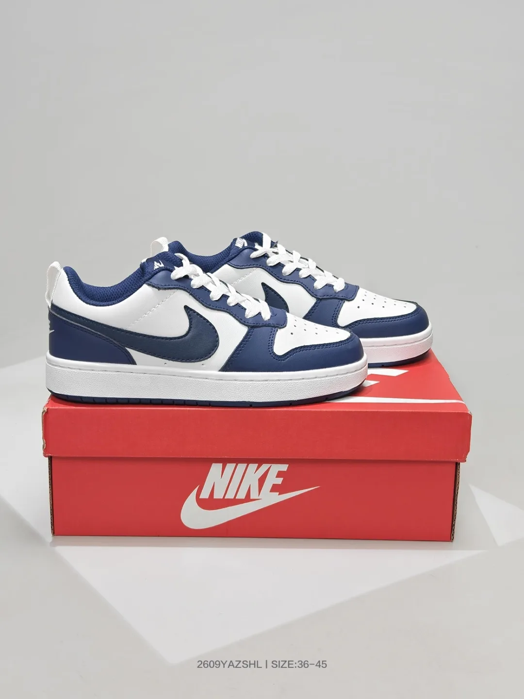 Nike Dunk Low Sneakers in Black & White & Blue · view 5