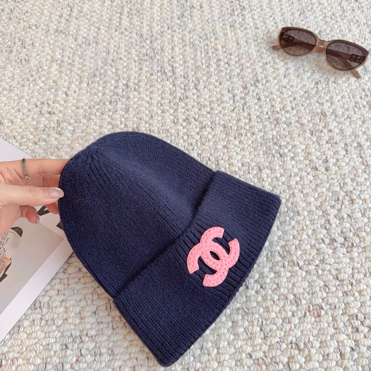 Chanel Beanie in Blue · view 1