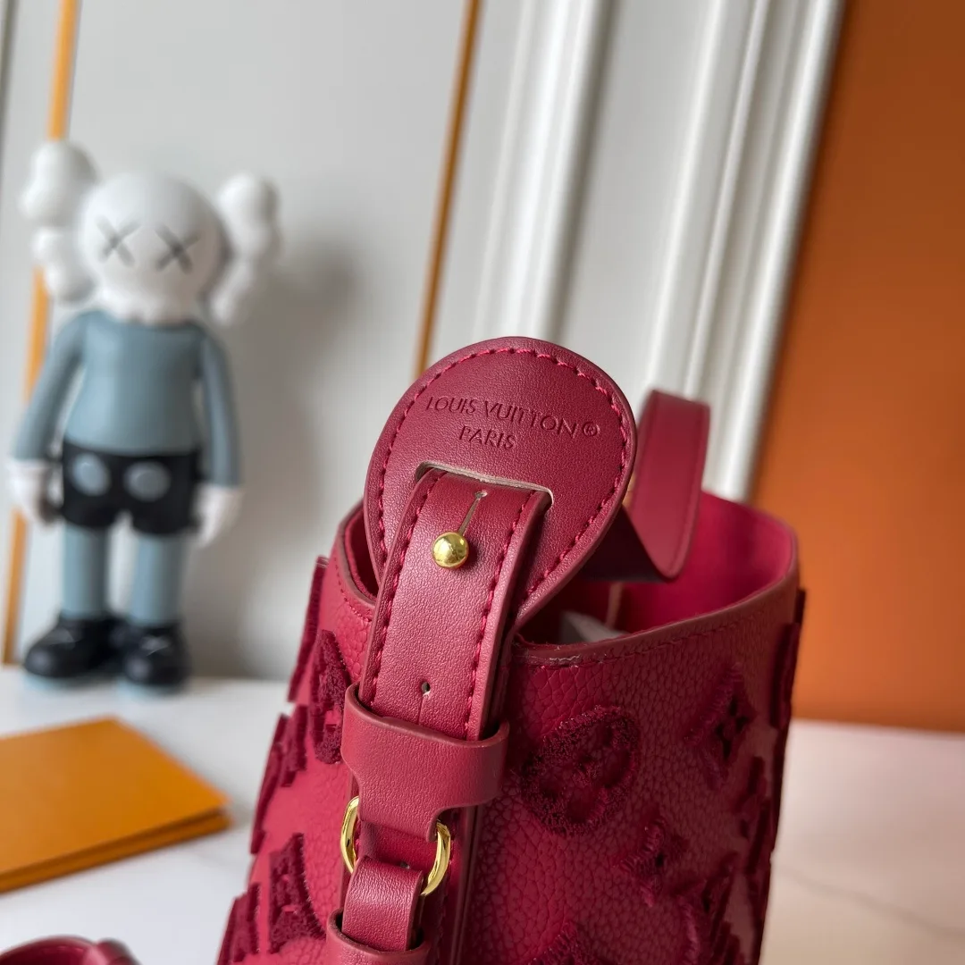 Louis Vuitton Cowhide Bucket Bag in Burgundy · view 8