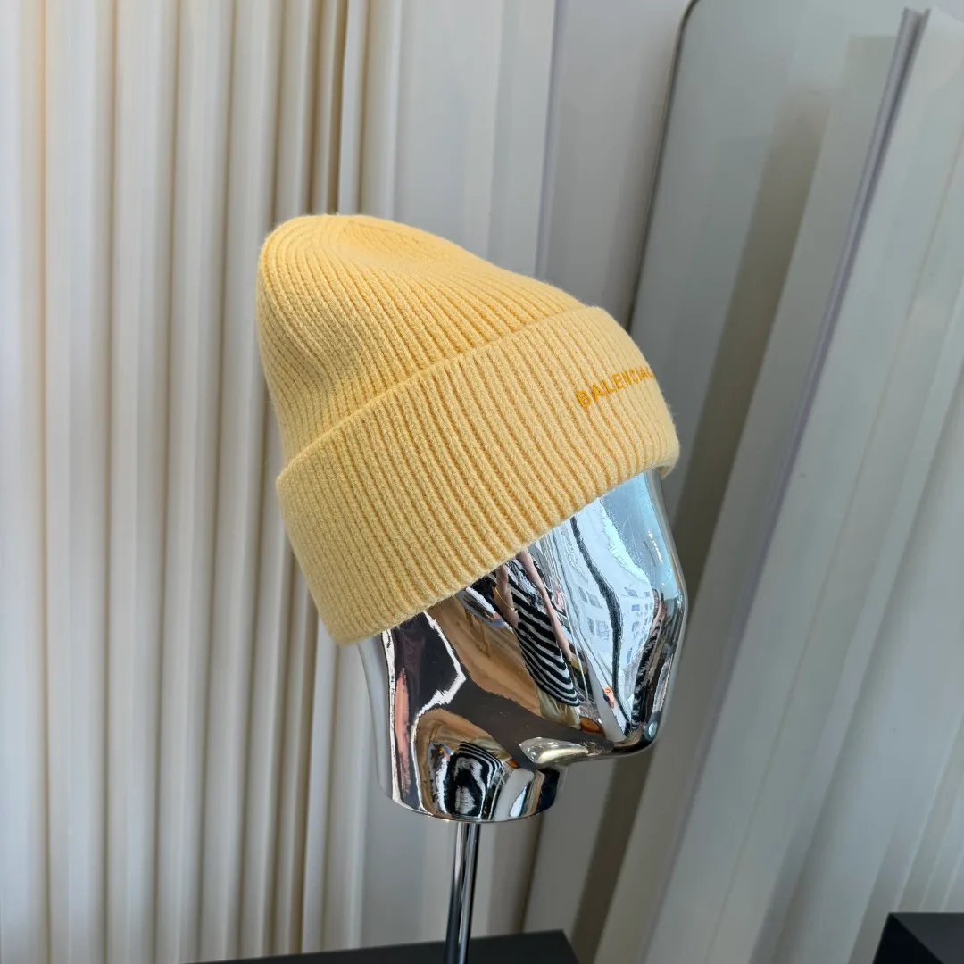 Balenciaga Knit Beanie in Yellow · view 2