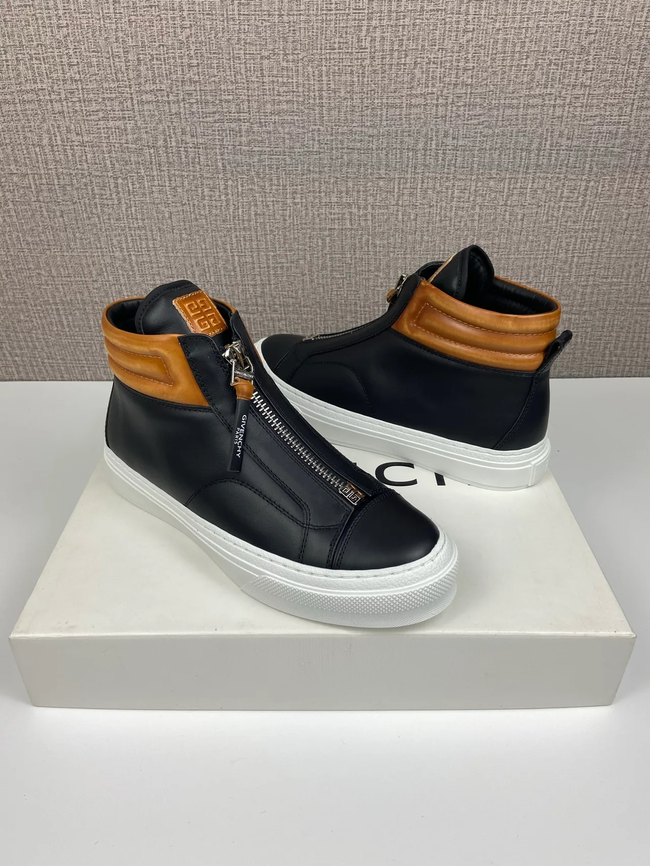 Givenchy Cowhide G Set High-Top Sneakers in Black · view 5
