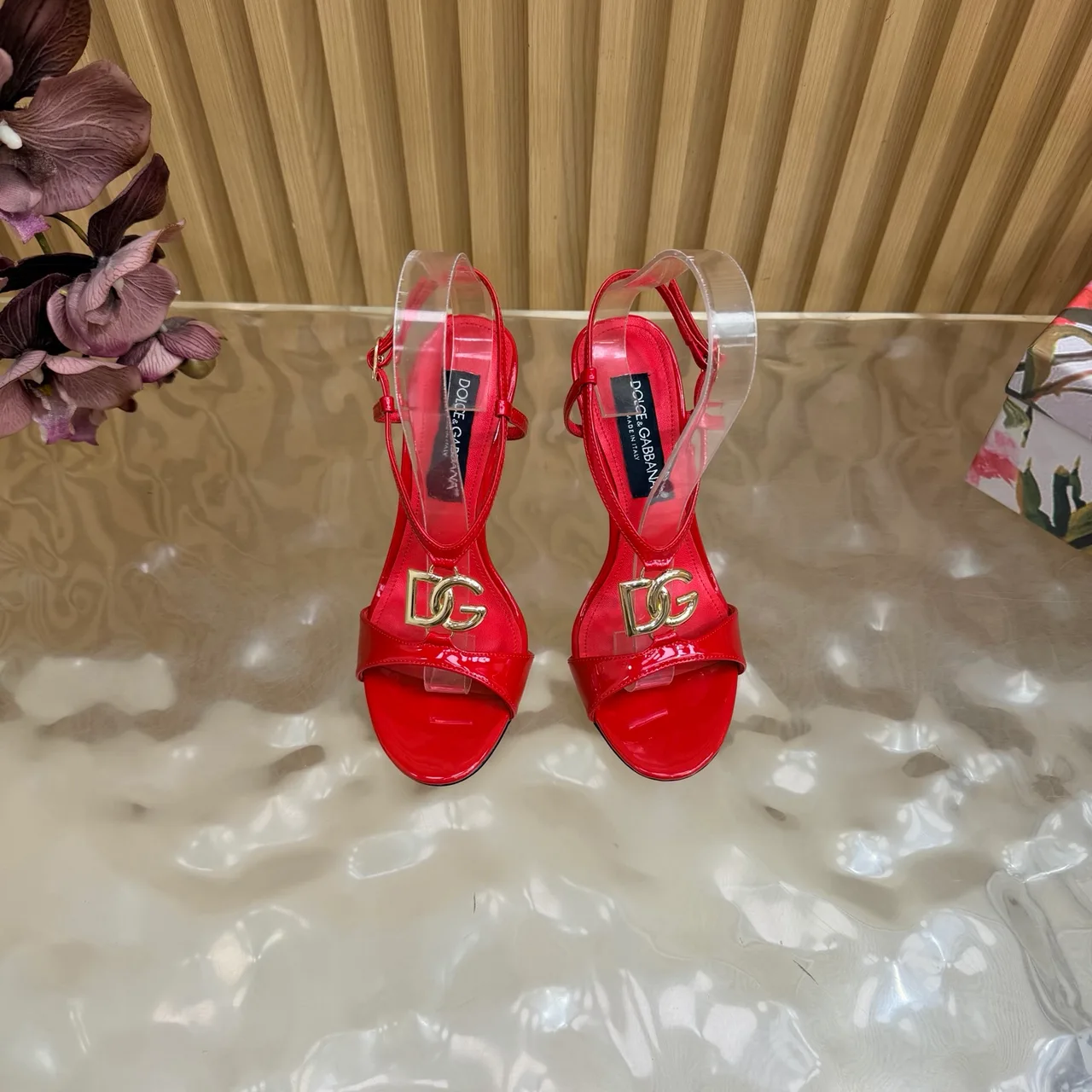 Dolce & Gabbana Heeled Sandals in Red · view 4