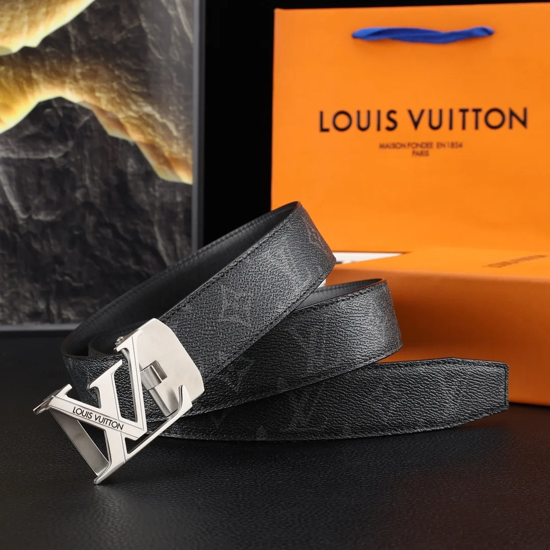 Louis Vuitton Belt in Brown & Black · view 2