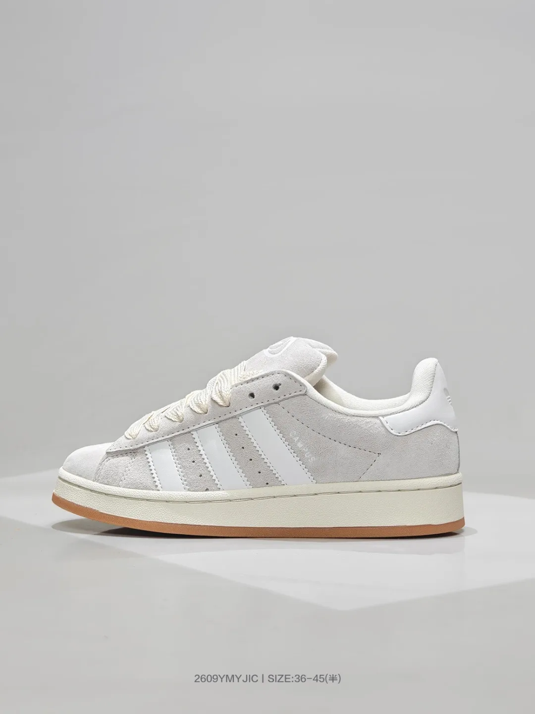 Adidas Campus sneakers in White & Grey & Cream & Black & Pink · view 3