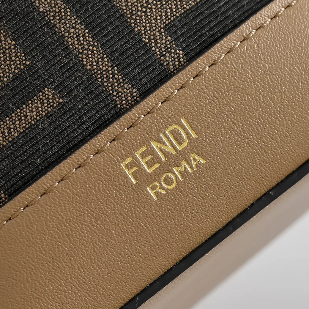 Fendi Calfskin Smooth Bucket Bag in Brown · view 5