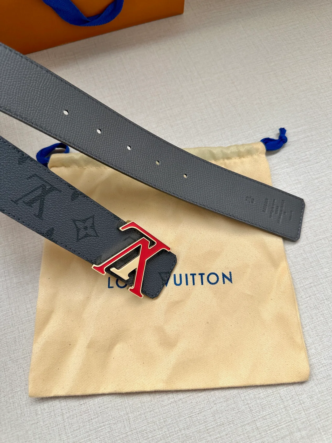 Louis Vuitton Canvas Belt in Grey · view 5