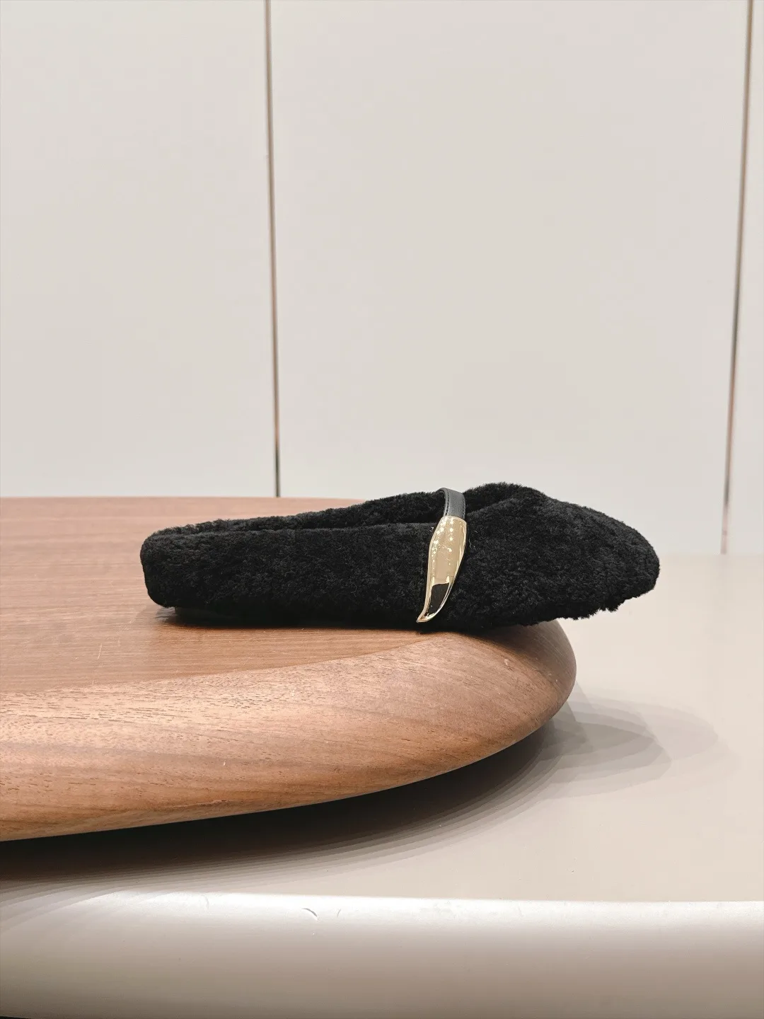 Bottega Veneta Sheepskin Round-Toe Buckle Mary Jane Mules in Black · view 5