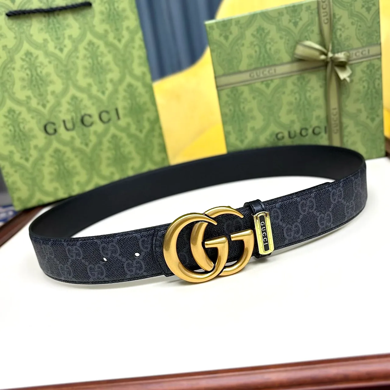 Gucci GG Monogram Belt in Blue · view 4