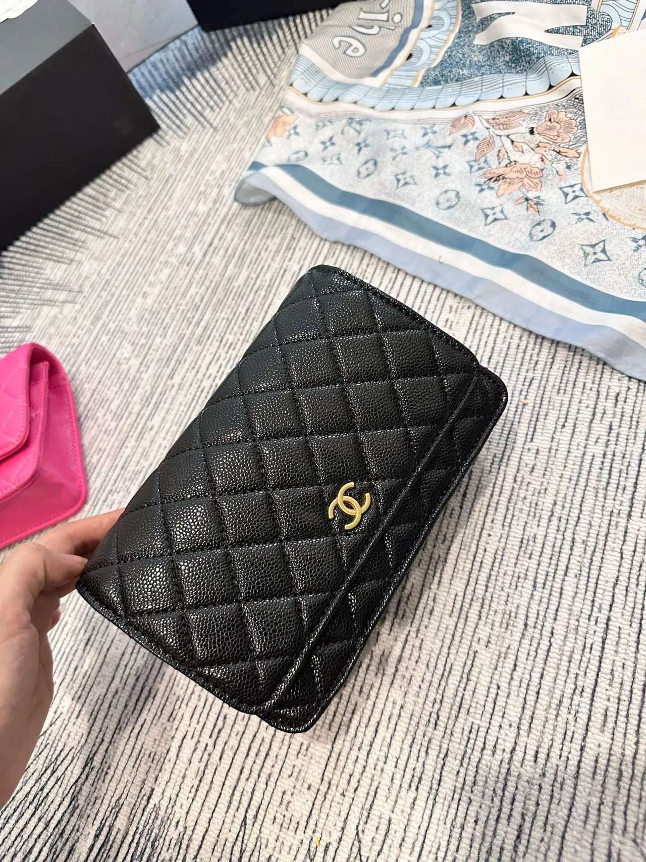 Chanel Chain Wallet in Black · view 1
