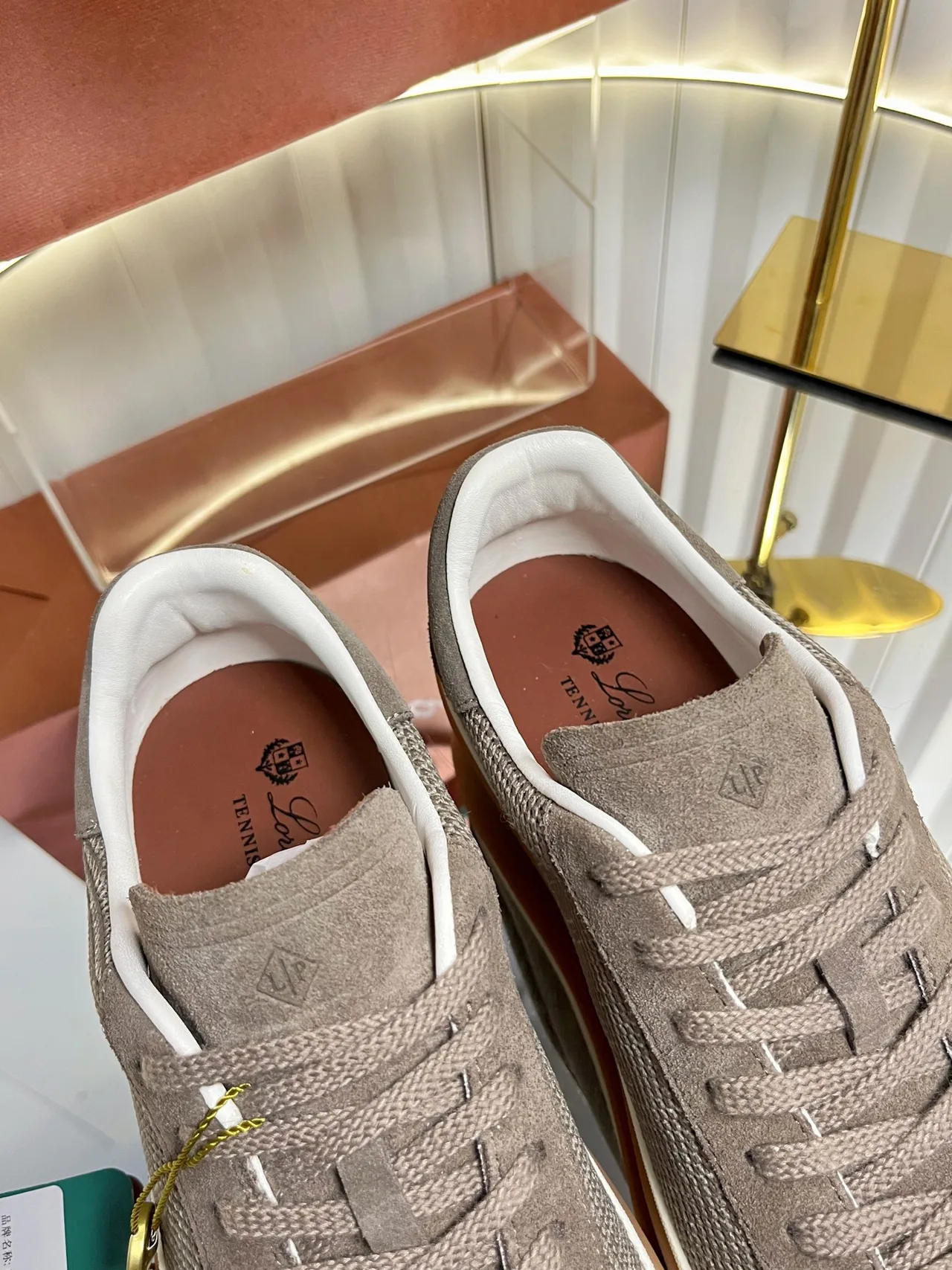 Loro Piana Cashmere Low-Top Sneakers in Grey · view 8