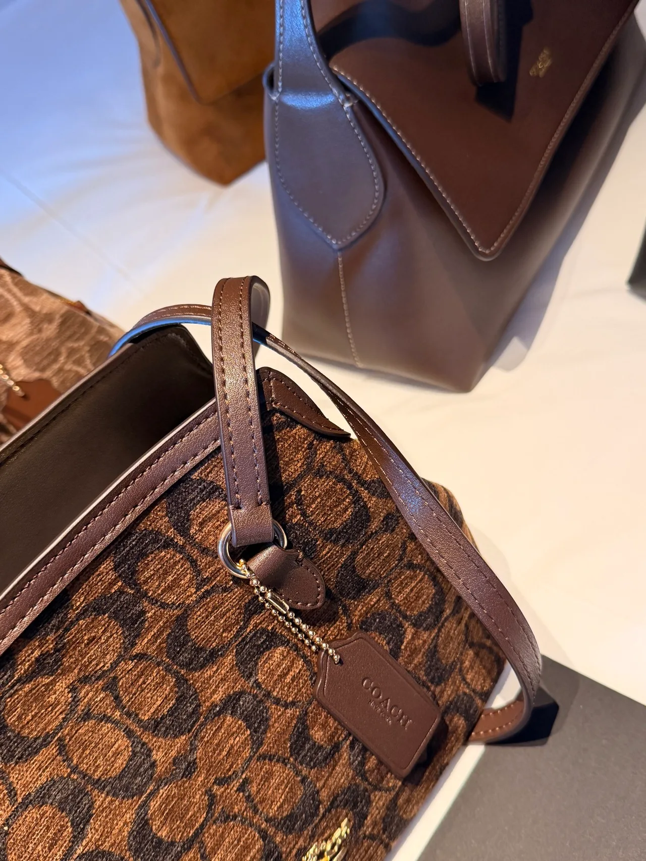 Coach Smooth Zip Satchel in Brown · view 1