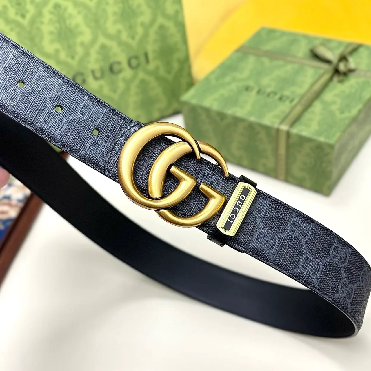 Gucci GG Monogram Belt in Blue · view 5
