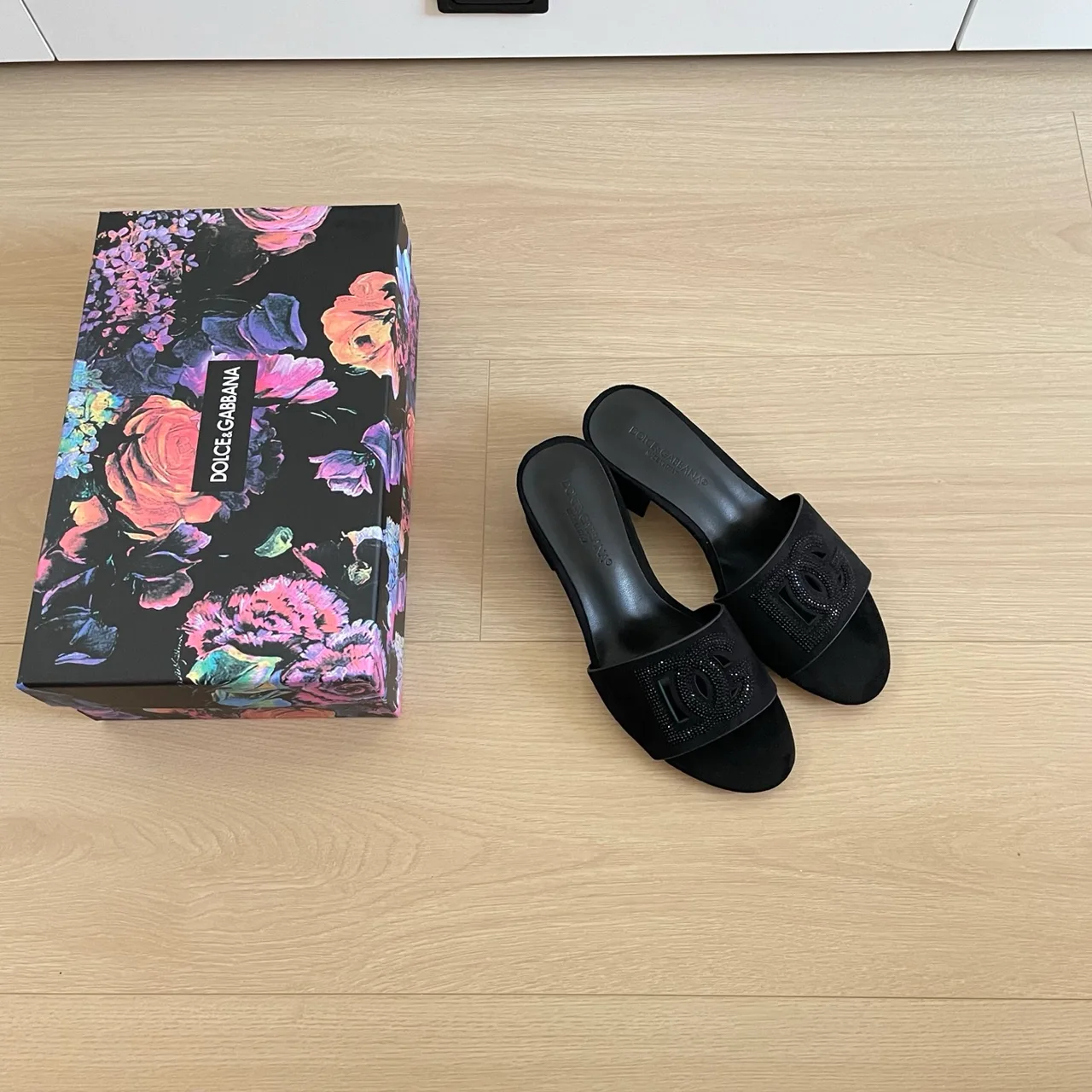 Dolce & Gabbana Sheepskin Slippers in Black · view 3