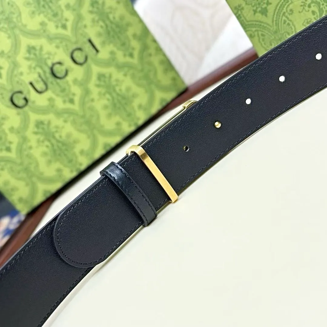 Gucci GG rectangular buckle belt in Beige · view 8