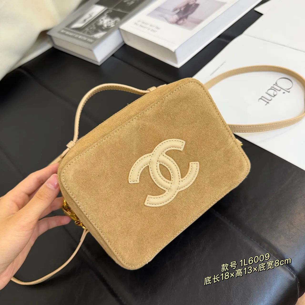 Chanel Quilted CC Vanity Bag in Beige · view 2