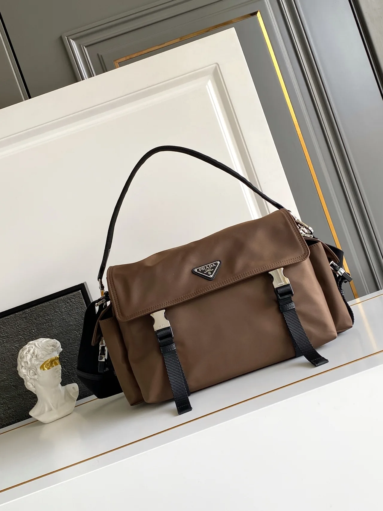 Prada Flap Shoulder Bag in Brown · view 1