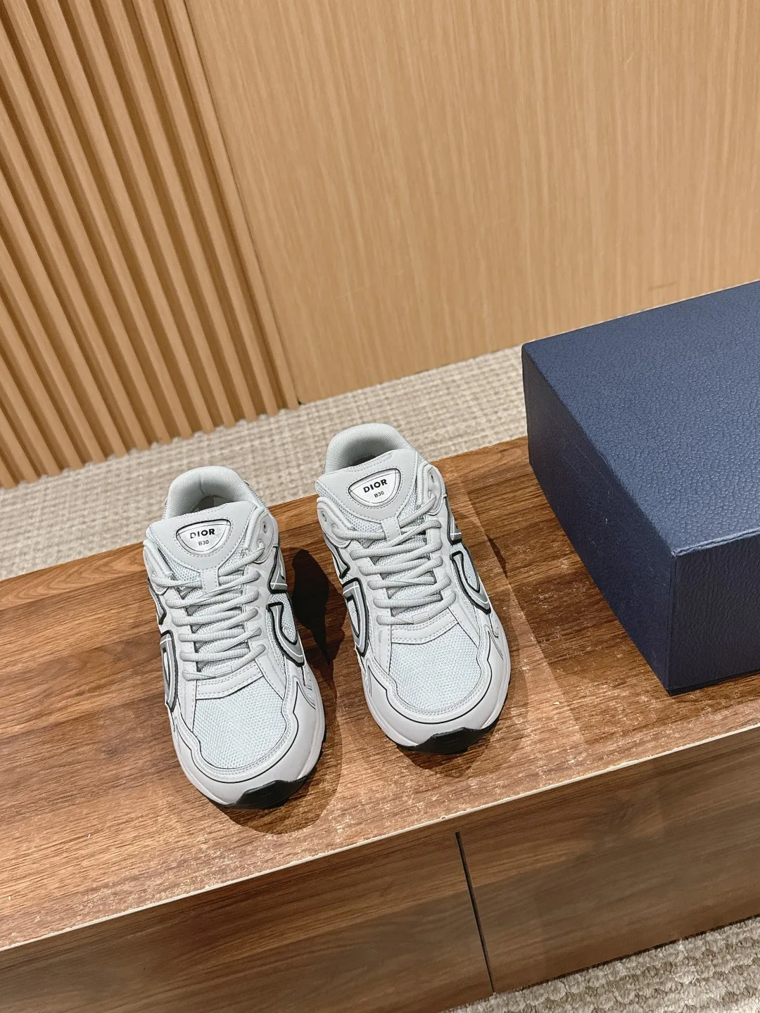 Dior Smooth Sneakers in Grey · view 1