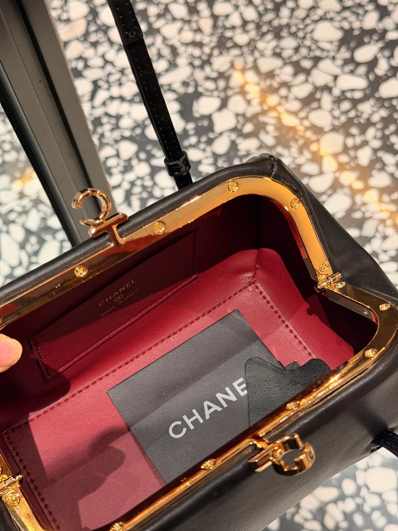 Chanel Cylindrical Frame Bag in Black · view 5