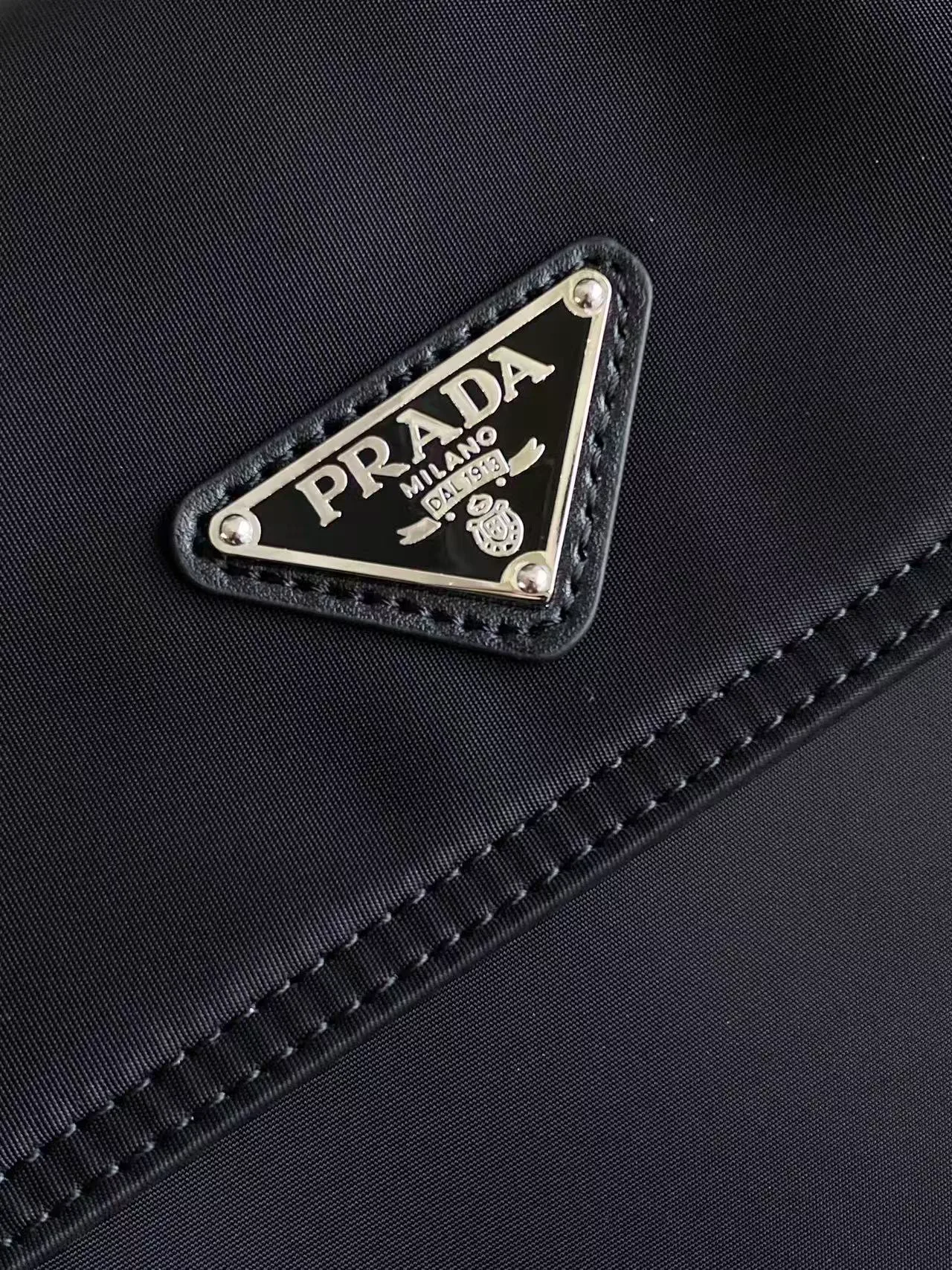 Prada Buckle-Detail Flap Shoulder Bag in Black · view 5