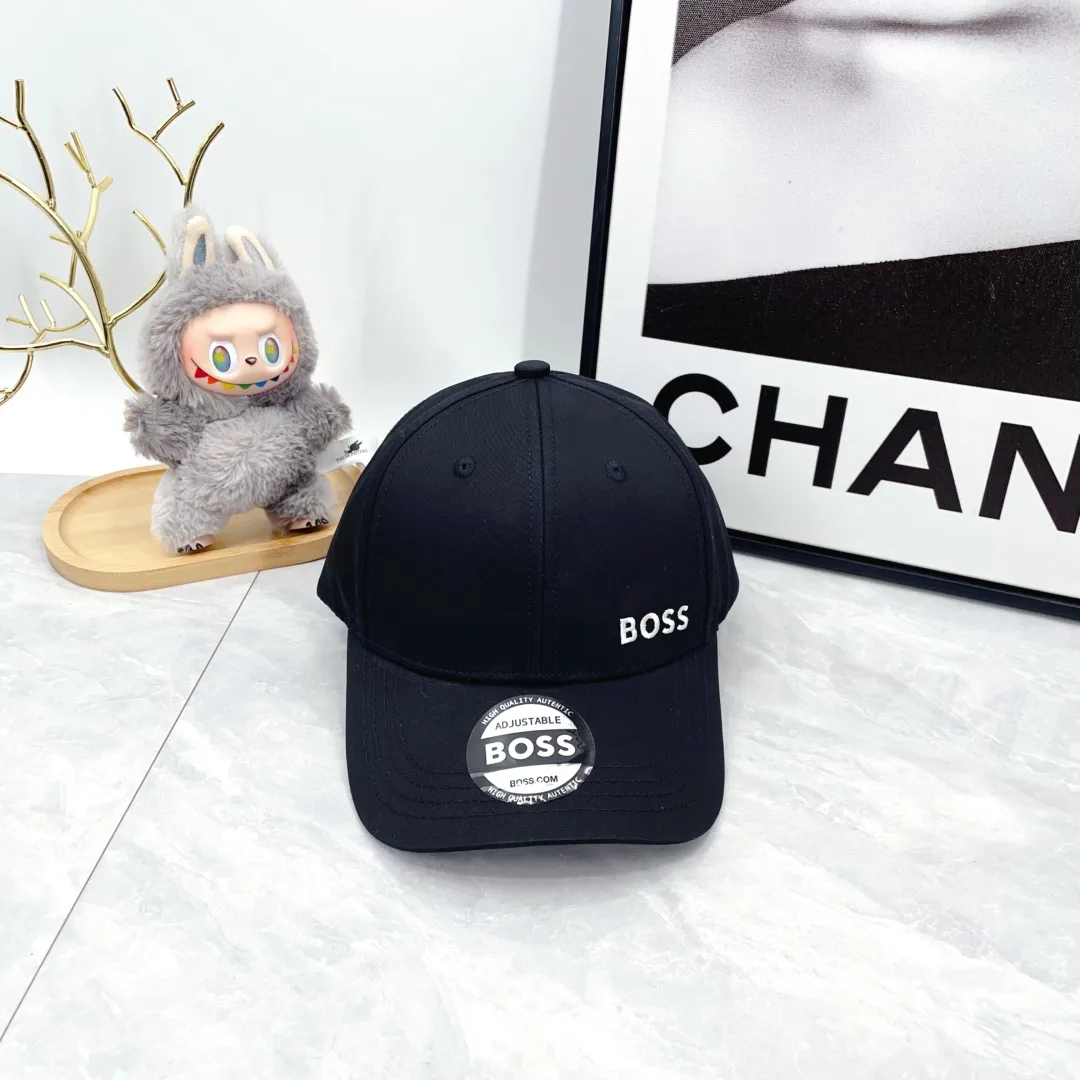 Boss Embroidered Baseball Cap in Black · view 5