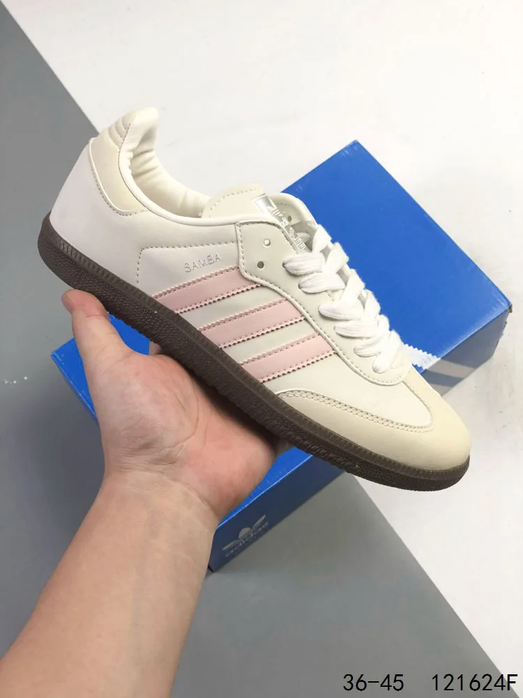 Adidas Low-Top Sneakers in White & Cream & Black & Burgundy · view 3