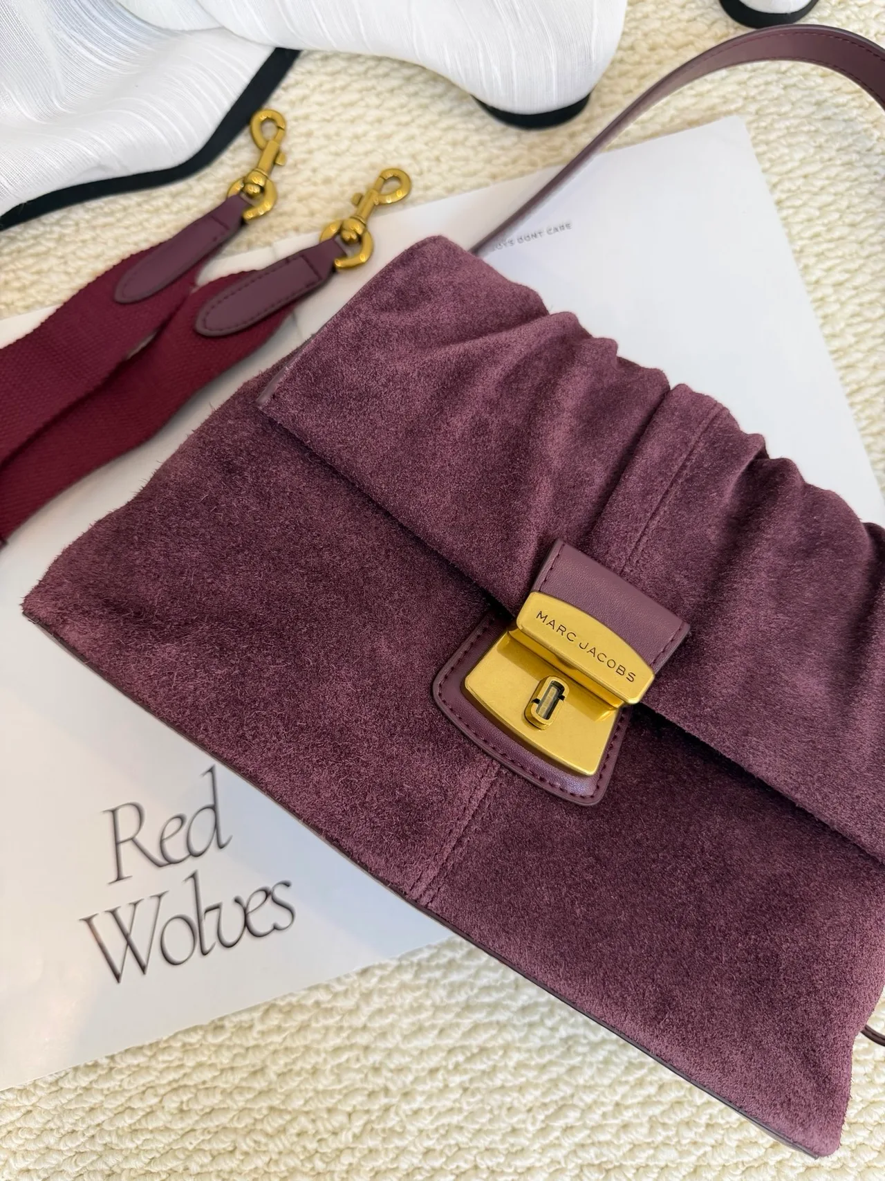 Marc Jacobs Cowhide Clutch in Burgundy · view 5