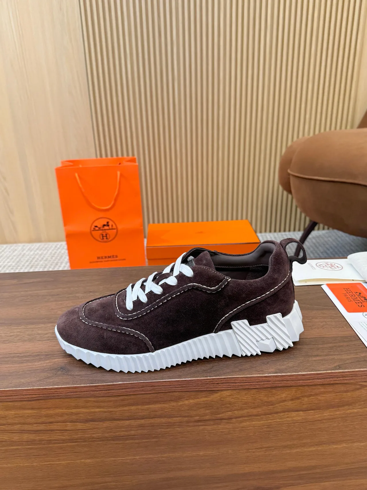 Hermes Sneakers in Brown · view 1