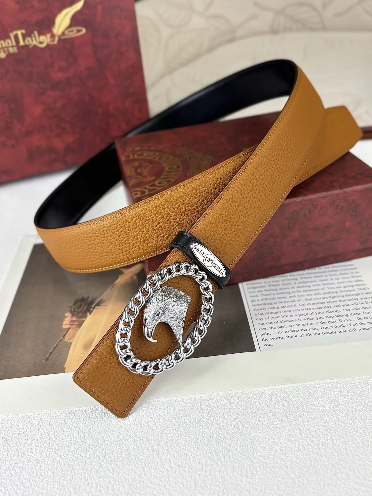 Gall Deseria Eagle Buckle Belt in Brown · view 2