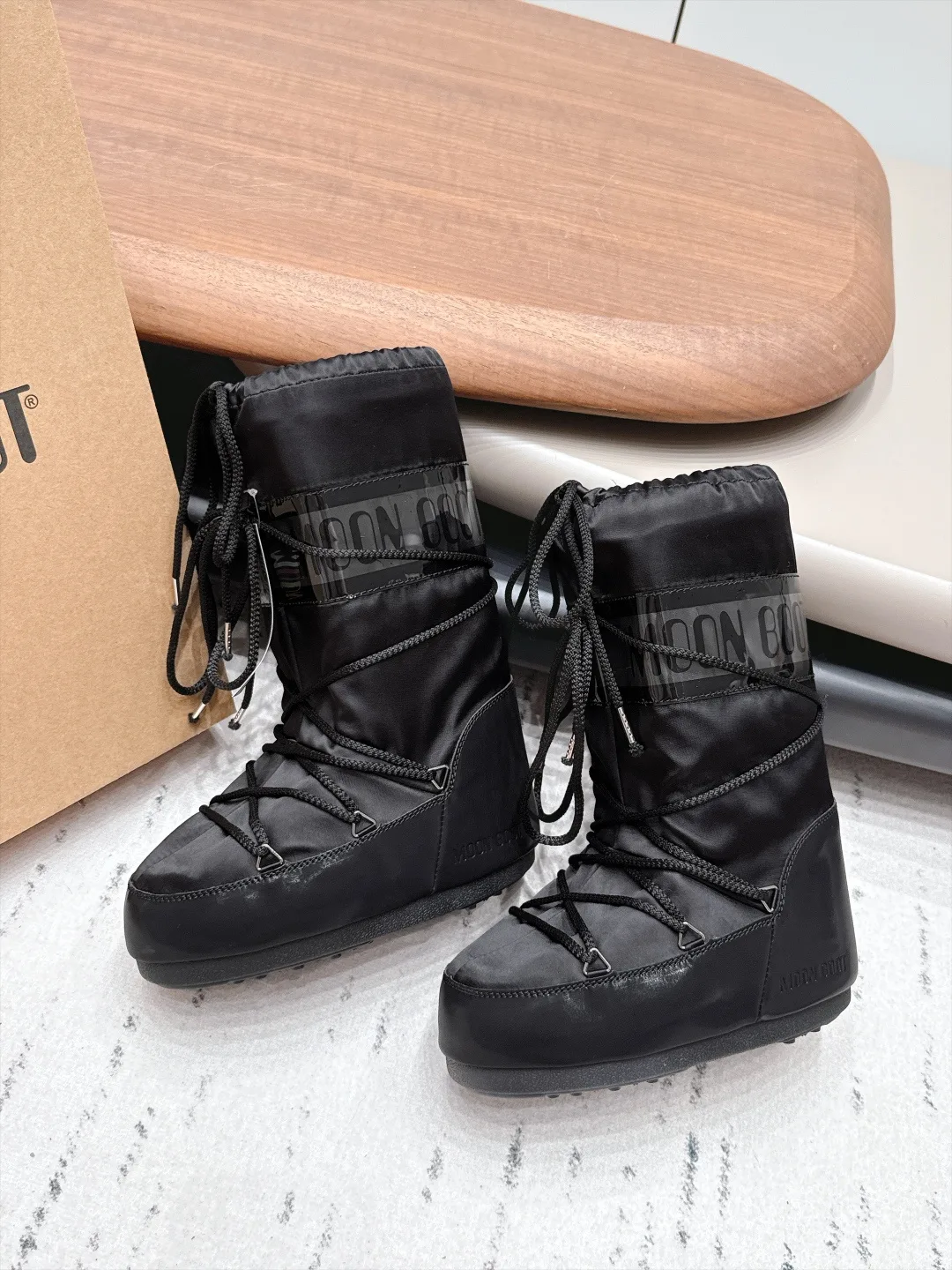 Moon Boot Snow Boots in Black · view 4