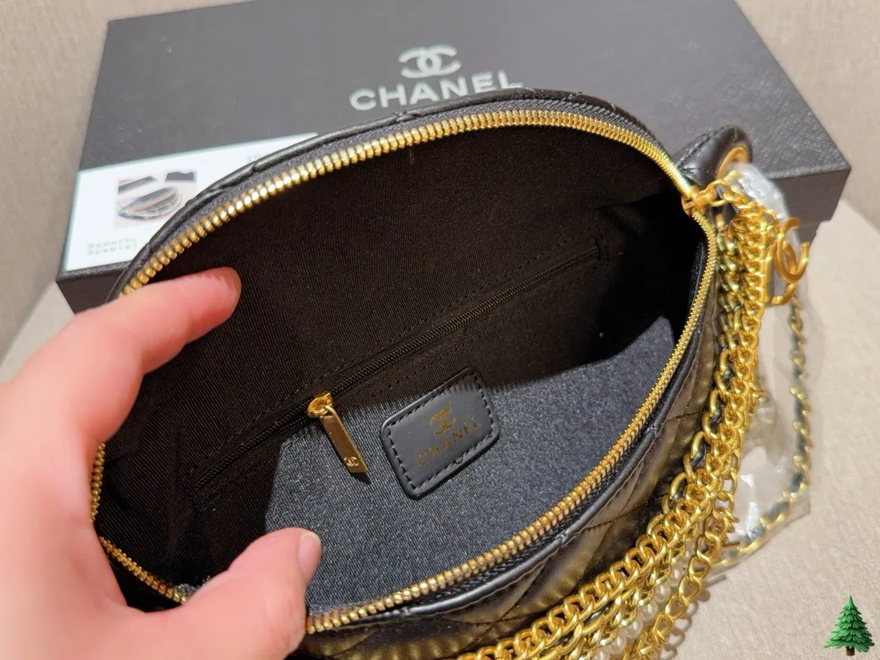 Chanel Chain Belt Bag in Black · view 9