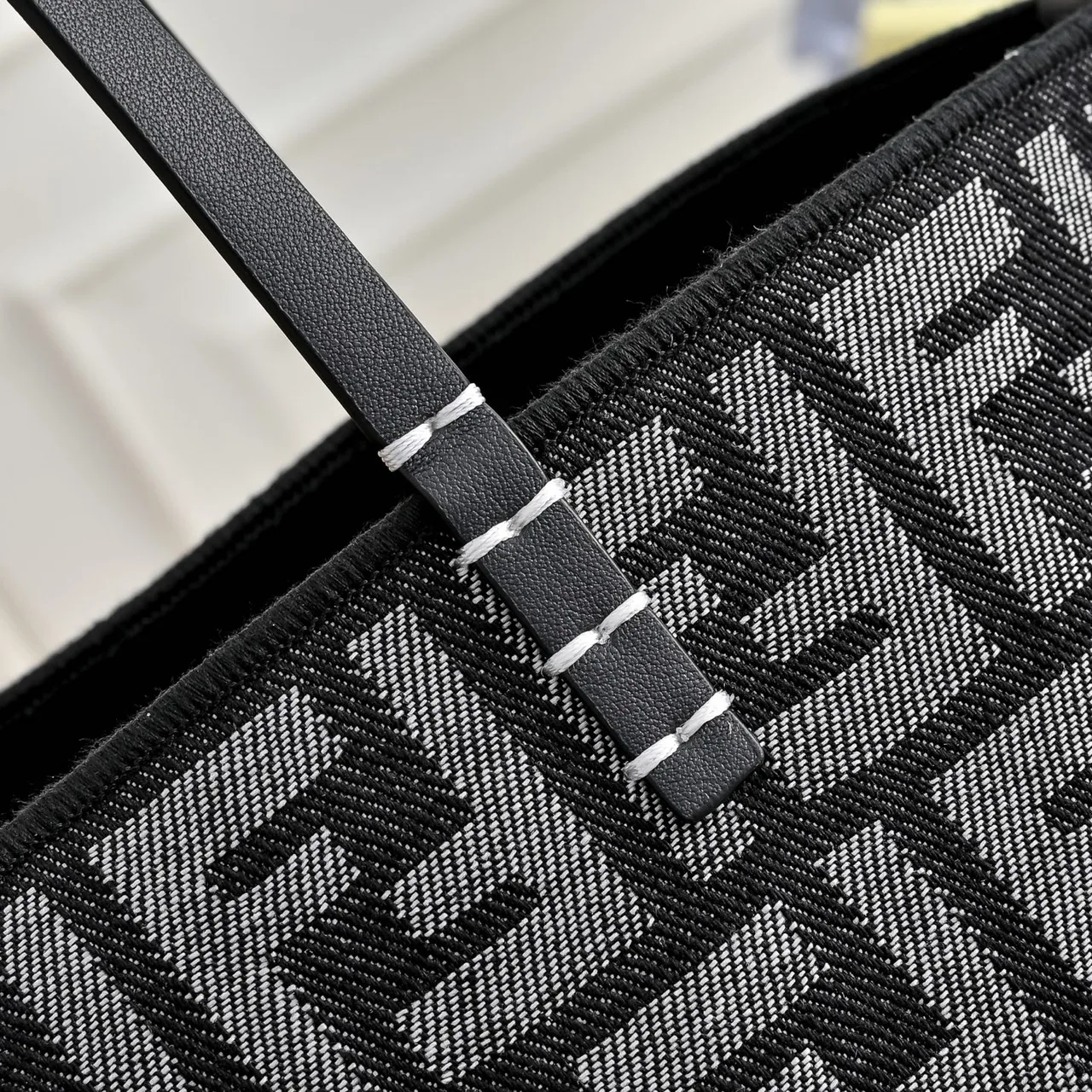 Fendi FF Monogram Front-Pocket Shopper Tote in Black · view 6