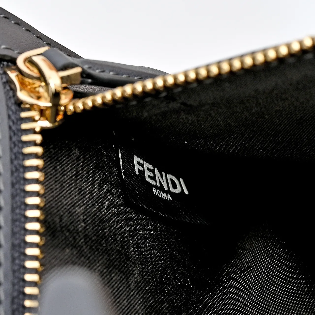 Fendi FF Monogram Front-Pocket Shopper Tote in Black · view 8