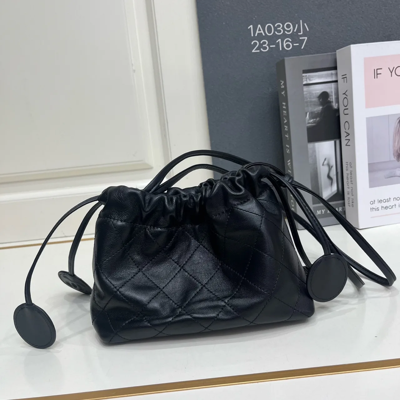 Chanel Quilted Glossy Crossbody Bag in Black · view 2